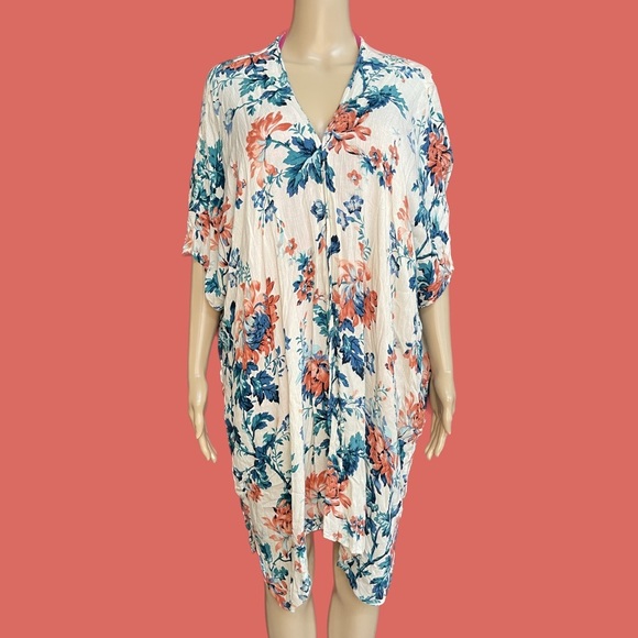 Floral Gauze Kimono Size Medium - Picture 1 of 4